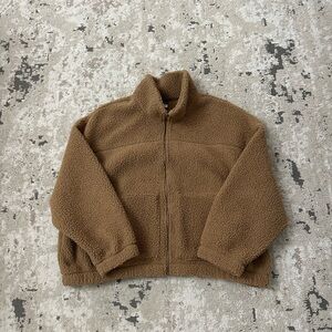 Old Navy Tan Sherpa Full Zip Jacket Size XL